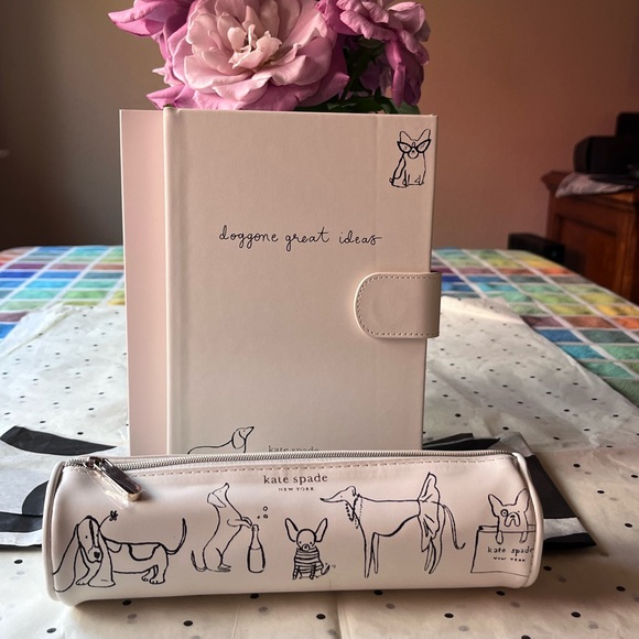 🐶🥳🐶 KATE SPADE DOG PARTY JOURNAL & PEN CASE SET 🐶🥳🐶 NWT 🐶🥳🐶 - Picture 8 of 16